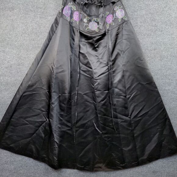 Frederick's of Hollywood Black Strapless Dress with Purple Accents - Picture 7 of 11